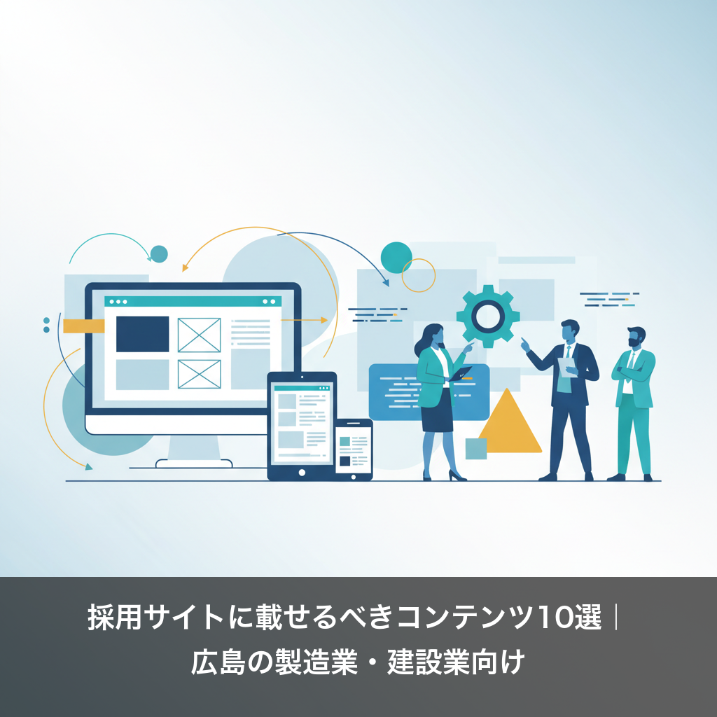 採用サイトに載せるべきコンテンツ10選｜広島の製造業・建設業向け