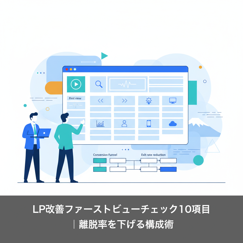 LP改善ファーストビューチェック10項目｜離脱率を下げる構成術