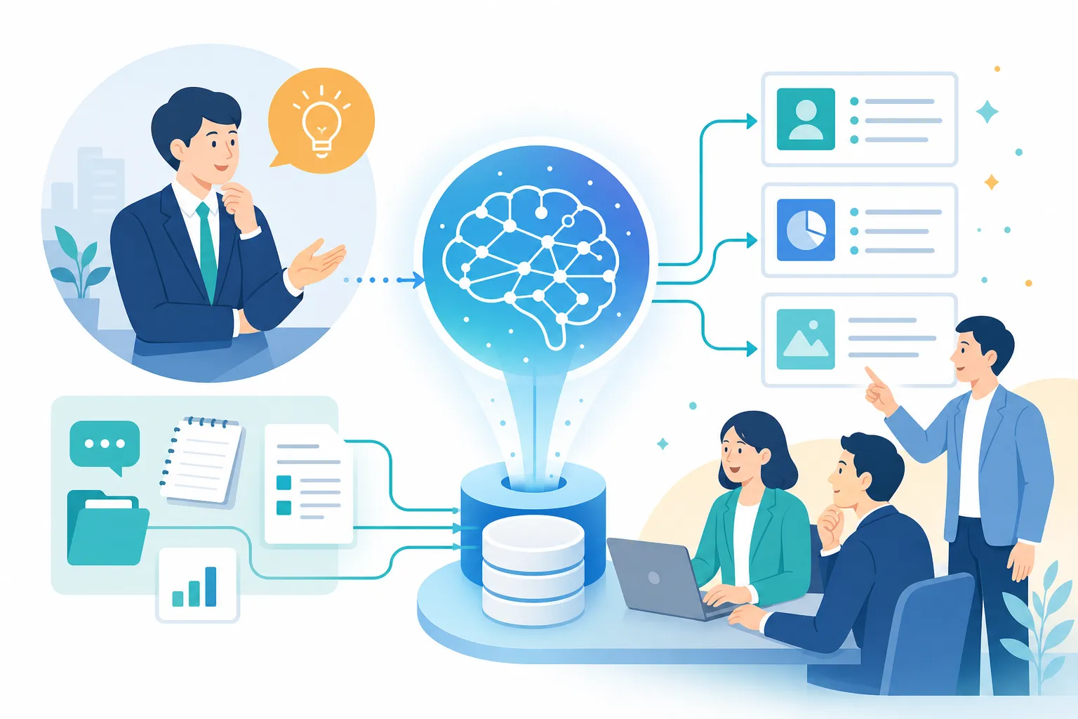 トップ営業のノウハウを「会社の資産」にする方法に関する解説イラスト